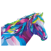 Geometric Rainbow Horse