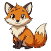 Cuddly Fox Cartoon Print