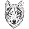 Wolfenkopf Line Drawing