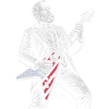 Benjamin Harrison Gitarrenheld mit Flagge