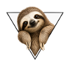 Sloth in triangle design