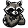 Interlaced raccoon charm