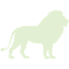 Lion Silhouette Pastel Green