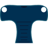 Mitternachtsblauer stilisierter Hammerhai-Kopf