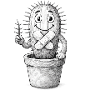 Bandaged Whimsical Cactus