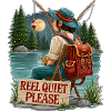 Reel Quiet Please Fishing Scene