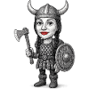 Wikinger-Rotlippen-Krieger
