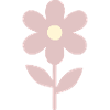 Minimal Flower in Pale Pink