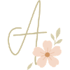 Monogram A Floral
