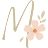 Monogramme M Floral Pastel