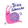 Disco Schnecke mit Glitzerball