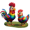 Coq avec poule