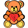 Bear with Heart Block Art