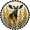 Harvest Moose in Golden Meadow