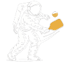Pickleball Astronaut T-Shirt - Astronaut Motif