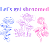Neon Mushroom Gradient Botanical T-Shirt