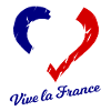 Vive la France Herzflagge