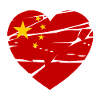 China Flag Heart