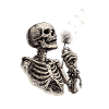Skeleton with dandelion