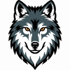 Emblème graphique du loup