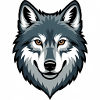 Wolf Head – stylized illustration