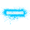 Salvador Blau Splash Schrift
