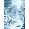 Snowy Winter Blue Town