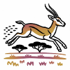 Gazelle in golden landscape