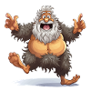Happy Bigfoot Cartoon