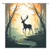 Hirsch im Herbstwald