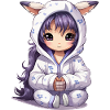 Style sweat à capuche Chibi Bunny