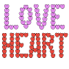 Love Heart typography