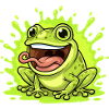 Lime Frog Splash Cartoon