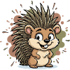 Cuddly Hedgehog Cartoon