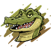 Crocodile Cartoon Head