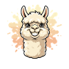 Alpaca Smile Paint Splash