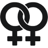 Intertwined Feminine Symbols