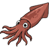 Cheerful Cartoon Squid