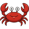 Cheerful cartoon crab design