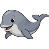 Happy Whale Cartoon Motif