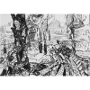 Urban sketch in black and white