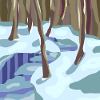 Winter Forest in Cold Shades