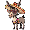Donkey Funny Sombrero