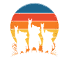 Sunset Dogs Silhouette Punk