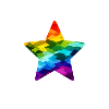 Rainbow Mosaic Star