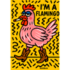 Rebel flamingo with cigar