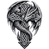 Celtic Dragon on Cross Knot