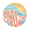 Sunrise Wave Letters Circle
