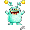 Green Five-Eyed Monster