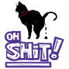 Kat Oh merde Graffiti Exclamation